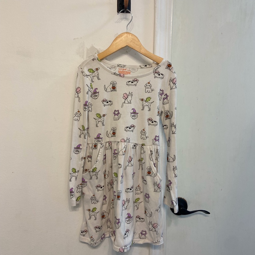 Target Cat & Jack have Girls' Long-Sleeve Animal Print Dress
